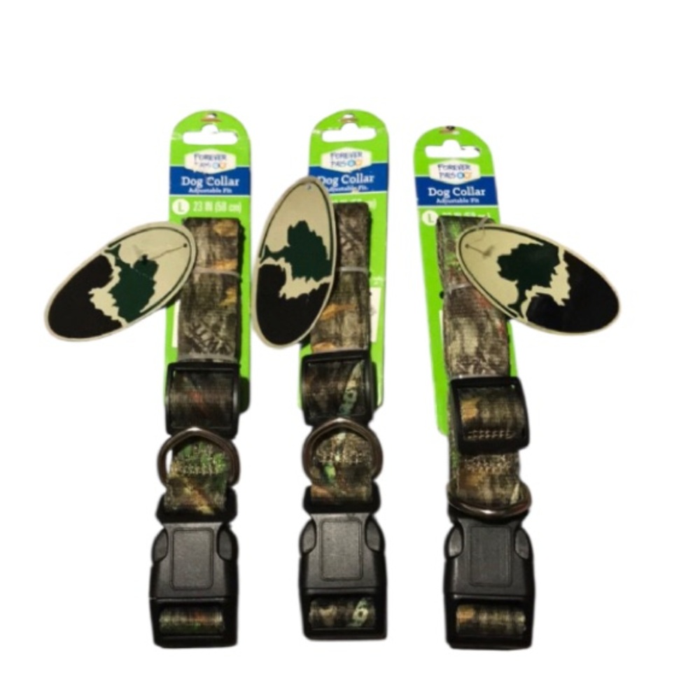 Forever Pals Mossy Oak Dog Collar 3pc Bundle Size Large